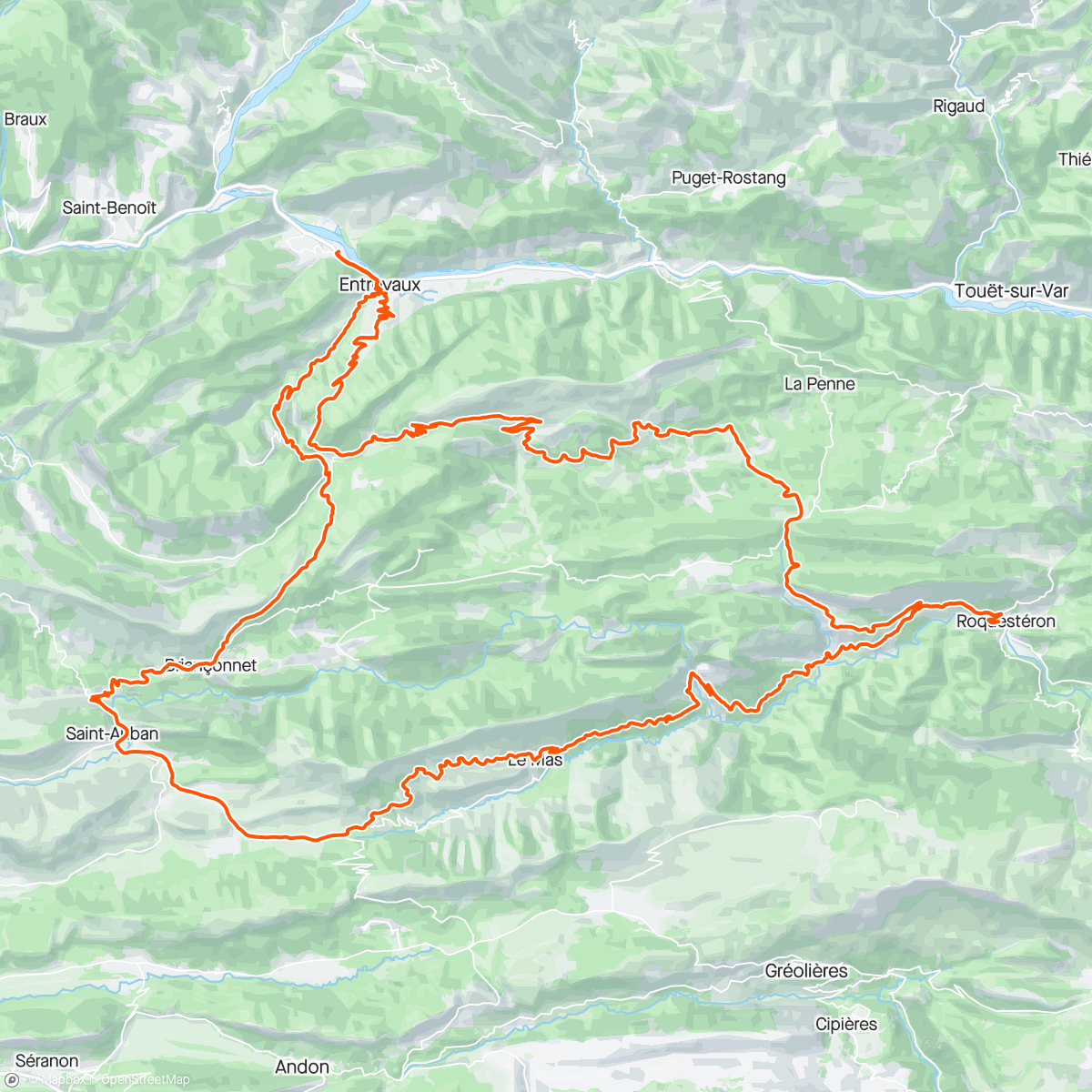 Map of the activity, SFIDA in Alpes Maritimes.