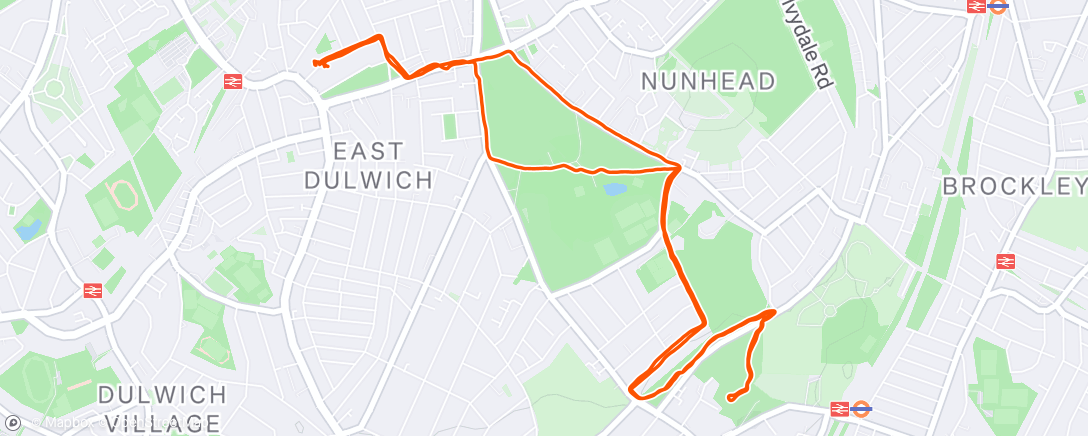 Map of the activity, Afternoon Run