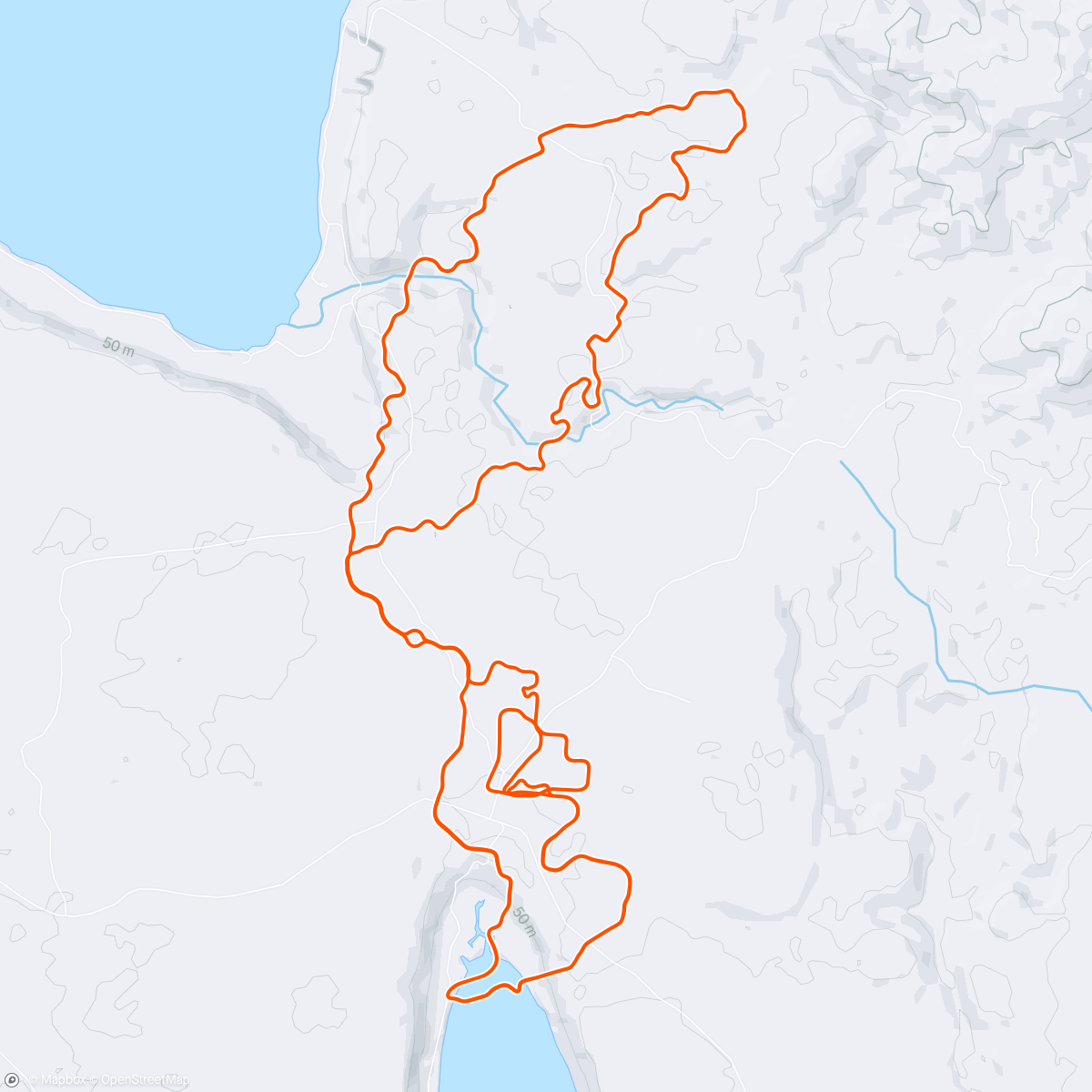 Map of the activity, Zwift - Group Ride: So Happy It's Thursday - DIRT Ride (C) on Wandering Flats in Makuri Islands