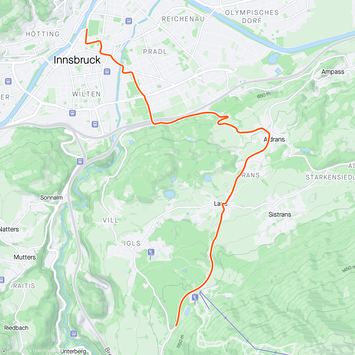 Map of the activity, Zwift - Cadence Pyramid in Innsbruck