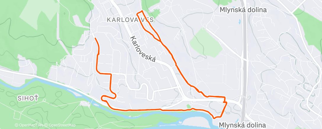 Map of the activity, Pondelkové pobehnutie 🏃🏼