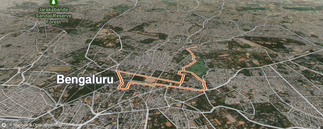 Map of the activity, Morning Run