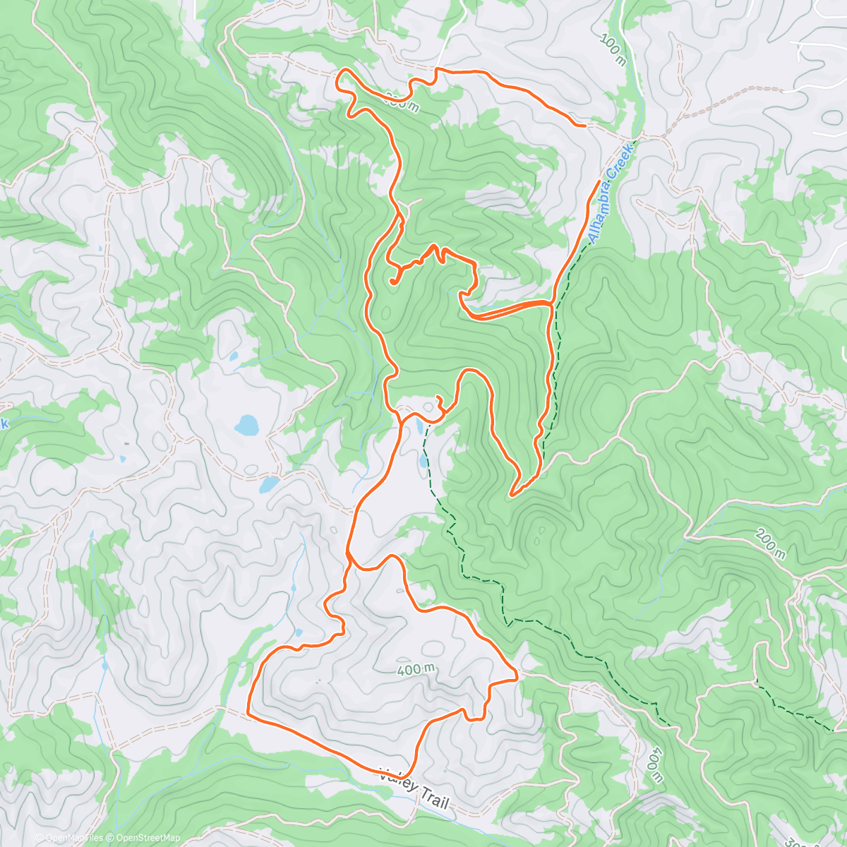 Map of the activity, Morning Mountain Bike Ride