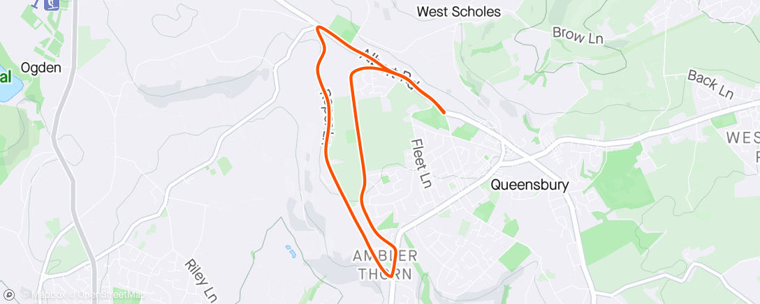 Map of the activity, Little Morning Run before the lads rugby 🏉