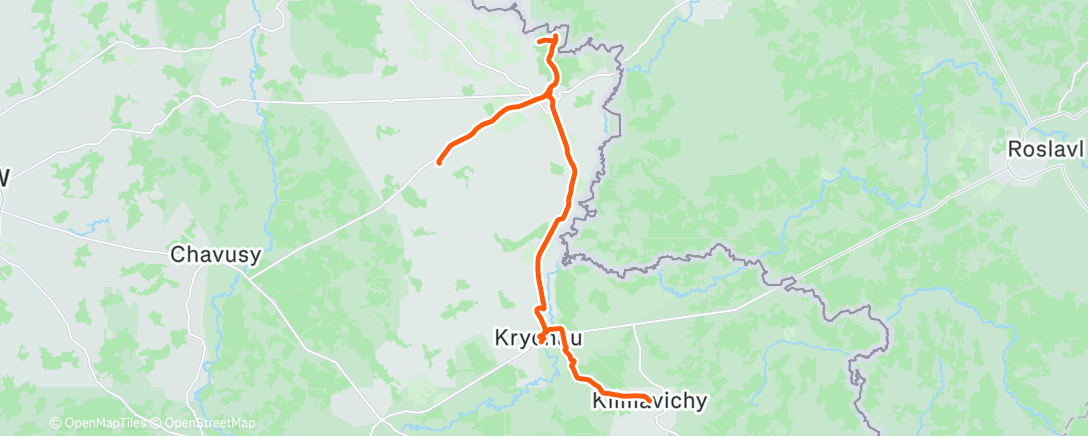 Карта физической активности (Morning Mountain Bike Ride)