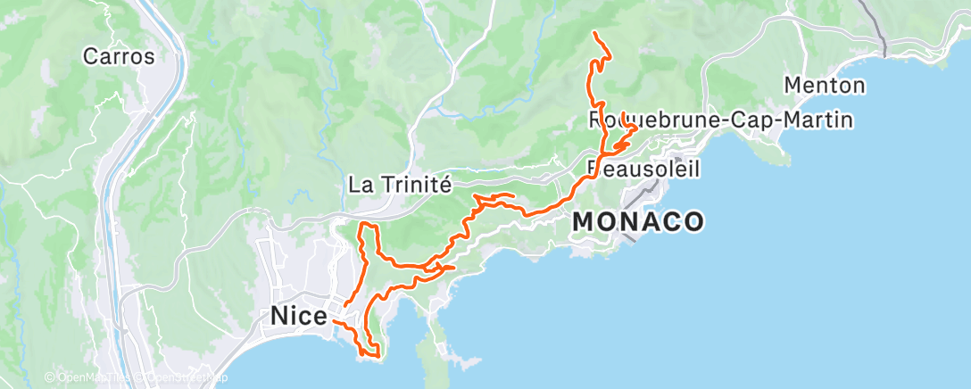 Karte der Aktivität „Lunch Ride”