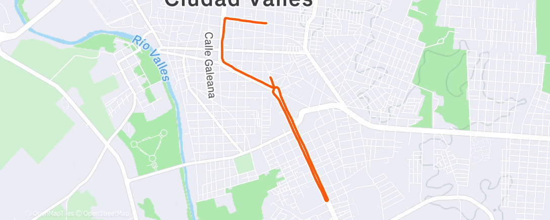 Map of the activity, Carrera por la mañana