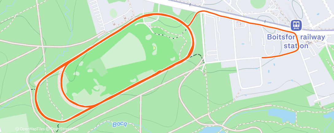 Map of the activity, RUN: 1kM X7