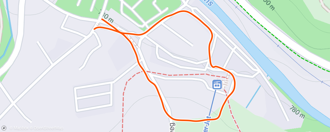 Map of the activity, Večerní procházka