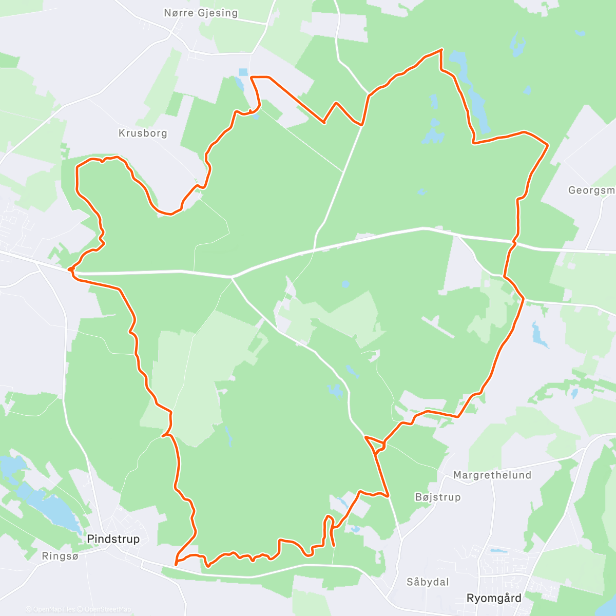 Map of the activity, Morning Run