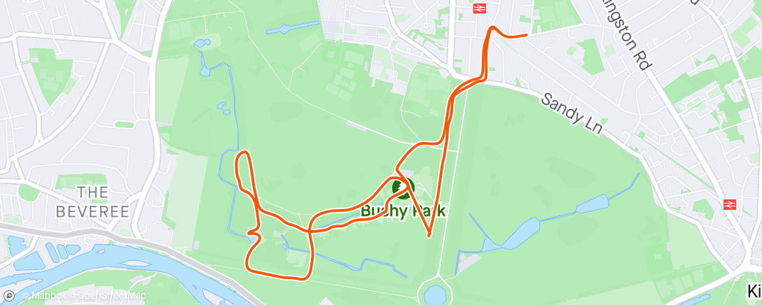 Map of the activity, Rehab Run 🏃‍♂️ #6 - Continuous Light and Easy with a couple of nice chats to Ian R along the way 😀