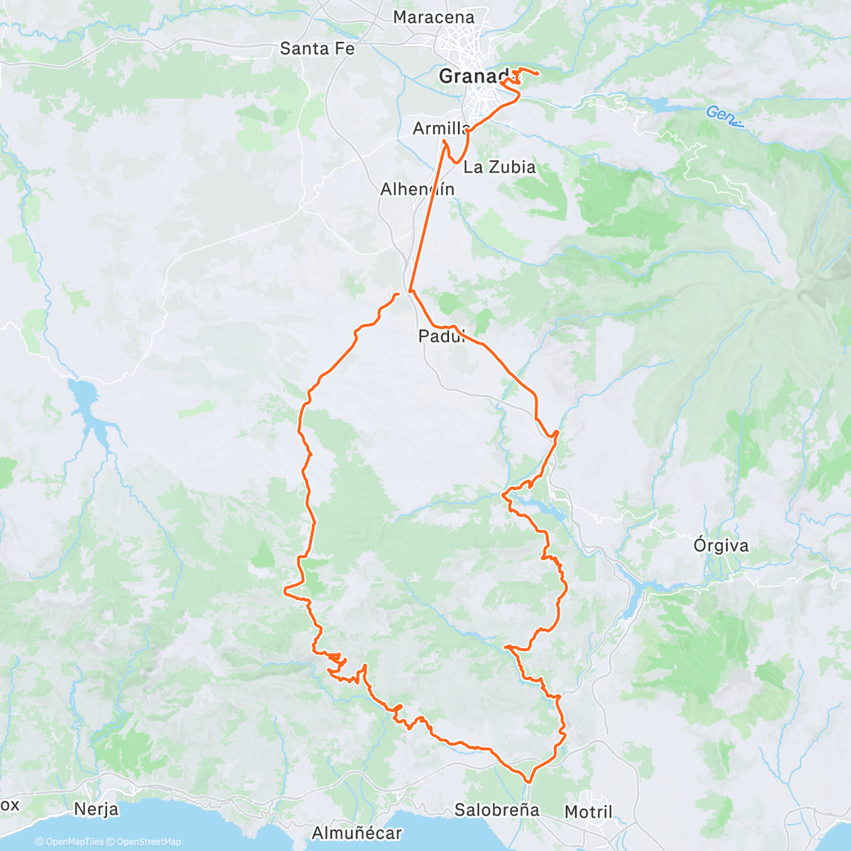 Map of the activity, Ruta fondo La Cabra 🎉