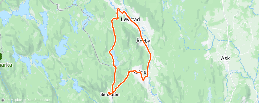 Map of the activity, Afternoon Gravel Ride