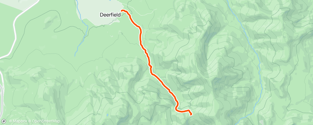Map of the activity, Afternoon Trail Run