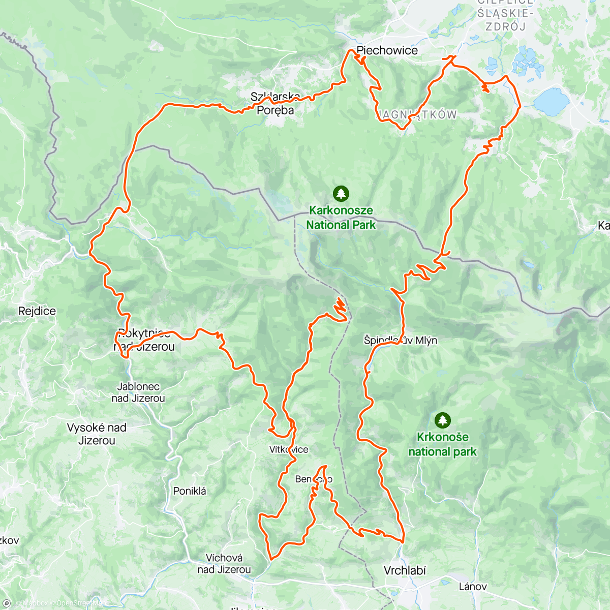 Map of the activity, Karkonosze 🤍