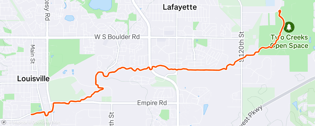 Mappa dell'attività Coal creek