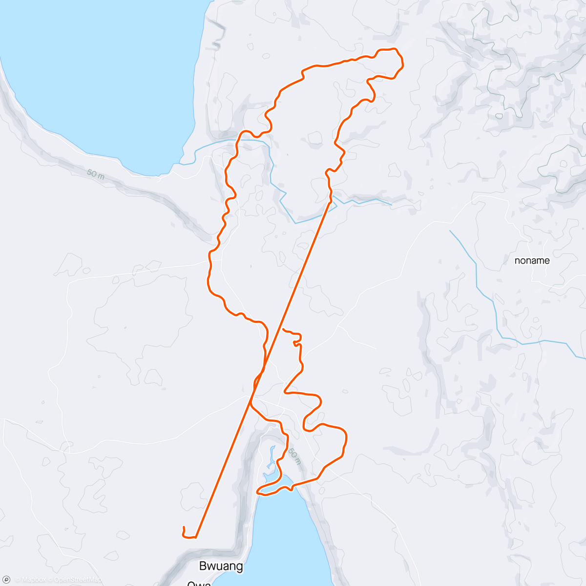 Map of the activity, Zwift - Pacer Group Ride: Turf N Surf in Makuri Islands with Genie