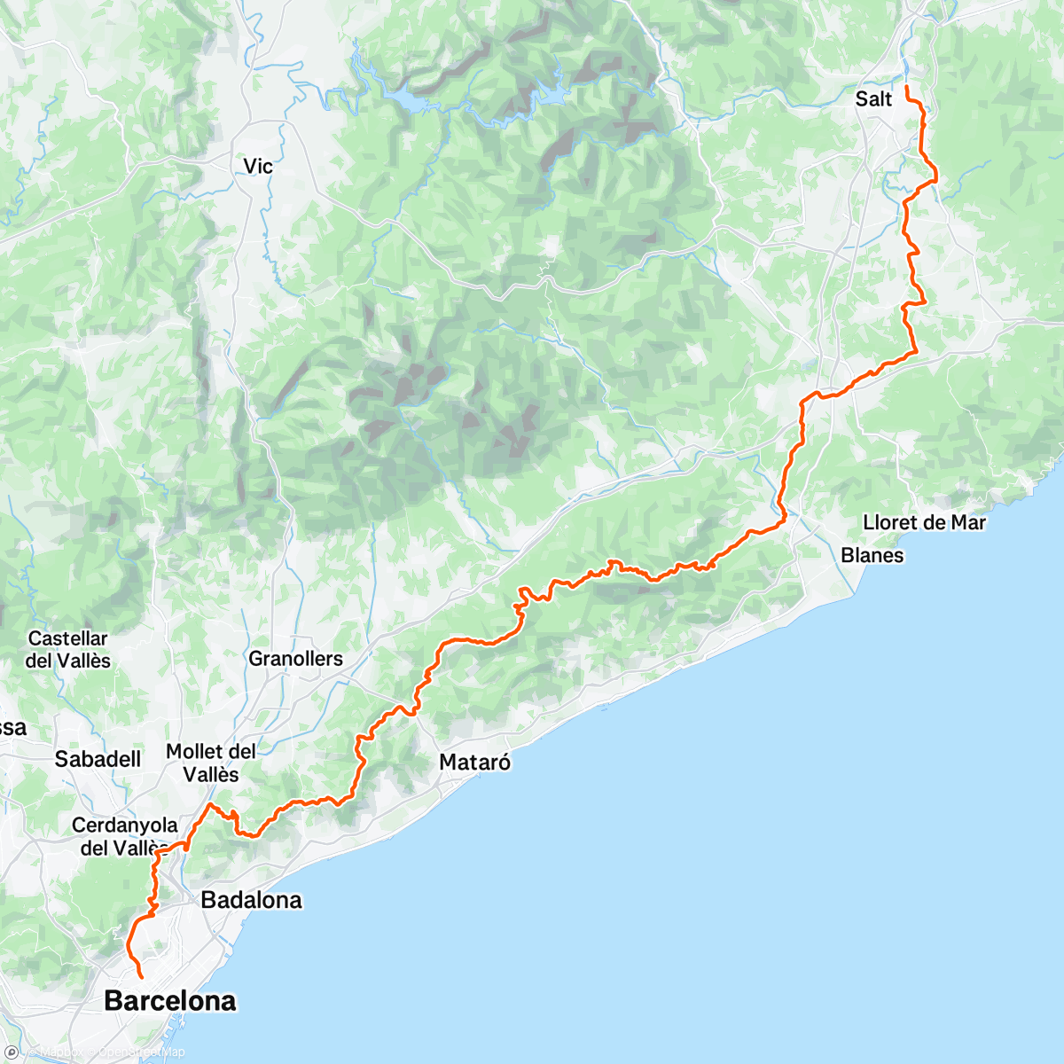 Map of the activity, 🇪🇸 Barna-Girona Gravel 🤩🍁