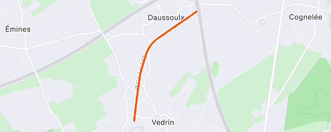 Map of the activity, Morning Run