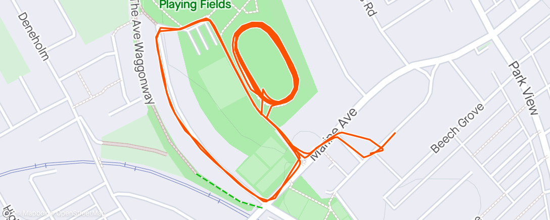 Map of the activity, Poly Track. 800,600,400,600,800 with 200 intervals at 27/100@24/100 inc WU&CD