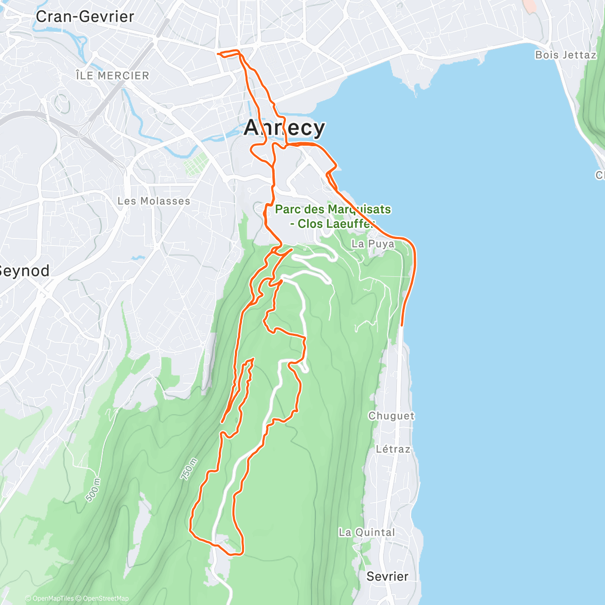 Kaart van de activiteit “Semnoz la zone”