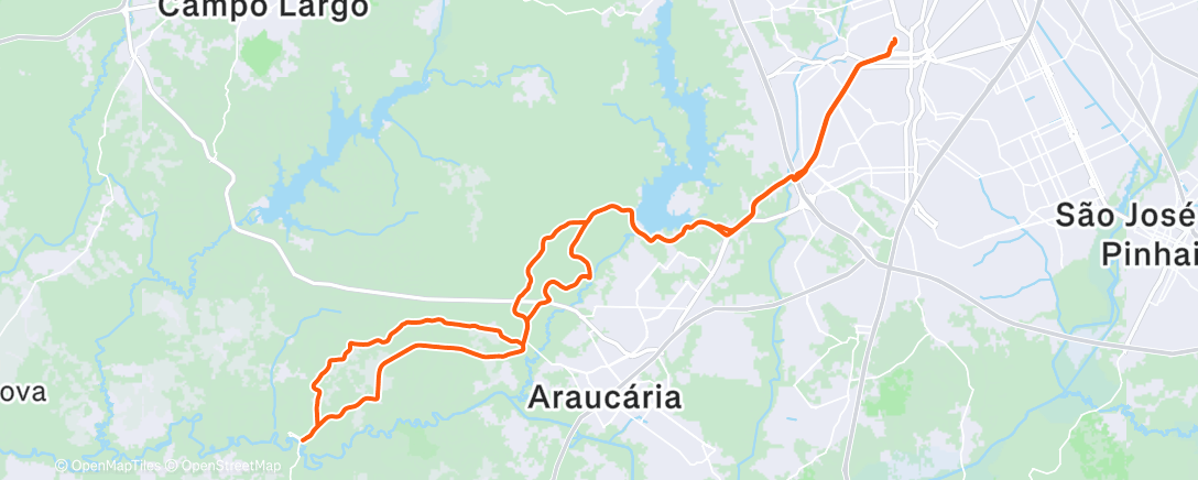 Map of the activity, Pedalada matinal