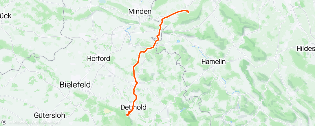 Map of the activity, Tour de Westphalia, 1. Etappe