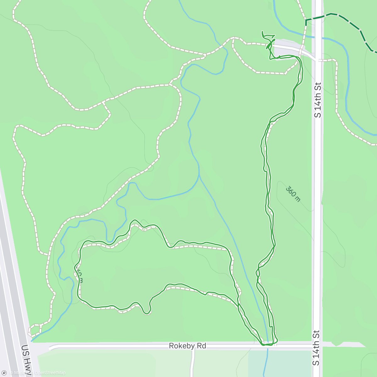 Map of the activity, Afternoon Walk