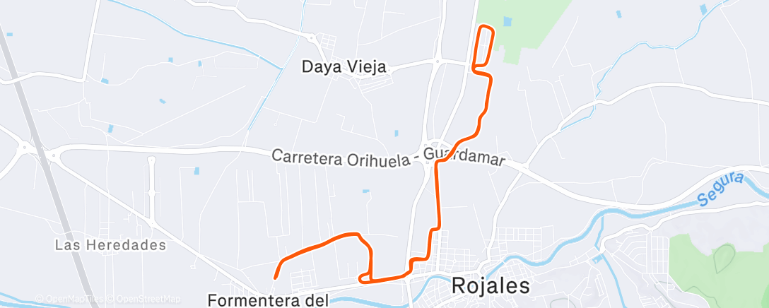 Map of the activity, Carrera a la hora del almuerzo