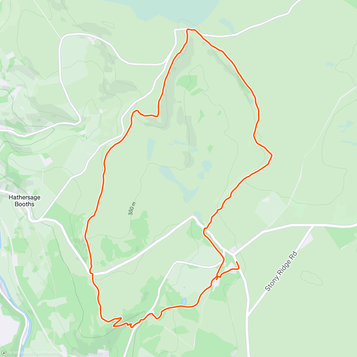 Map of the activity, Longshaw, Peak District