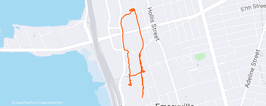 Map of the activity, Emeryville walk