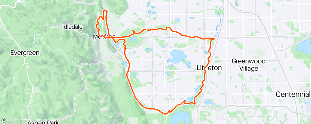Map of the activity, Suburban Tour via Red Rocks