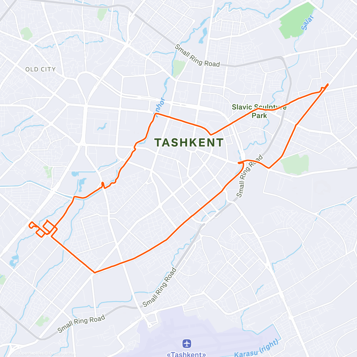 Map of the activity, Утренний велозаезд