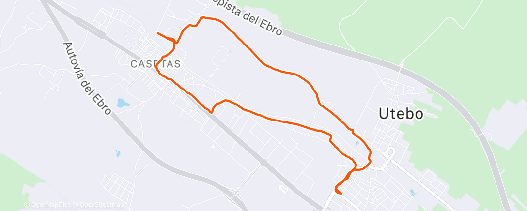 Map of the activity, Carrera a la hora del almuerzo