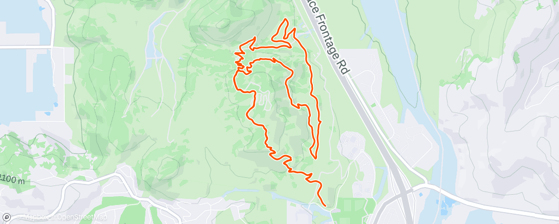 Map of the activity, Evening Mountain Bike Ride