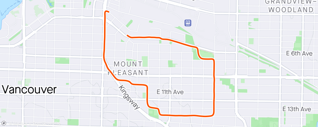 Map of the activity, Sun Run Shakeout With EVRC