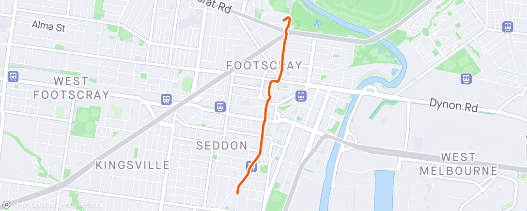 Map of the activity, Lunch Run