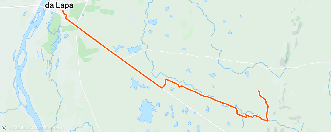 Map of the activity, Pedalada de mountain bike matinal