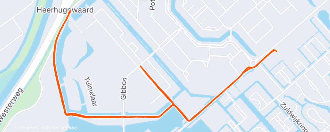 Map of the activity, Avondloop