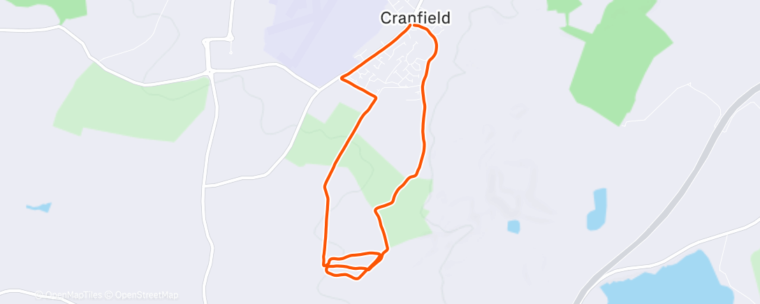 Map of the activity, Afternoon Run