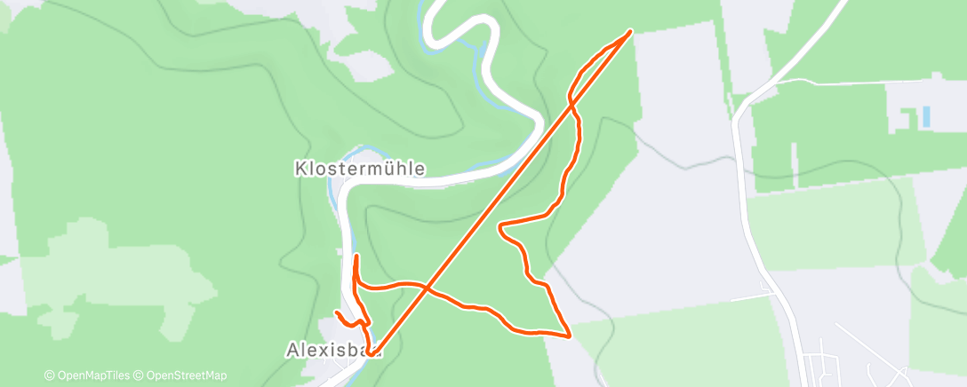 Map of the activity, Wanderung am Mittag