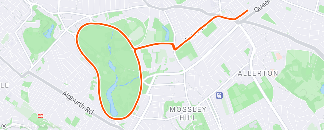 Map of the activity, Evening Run