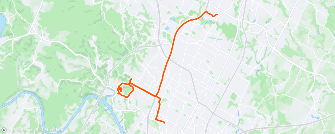 Map of the activity, Wow I had no business being on this bike here.