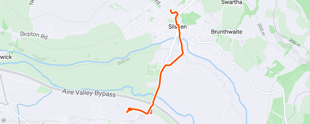 Map of the activity, Lunch Ride