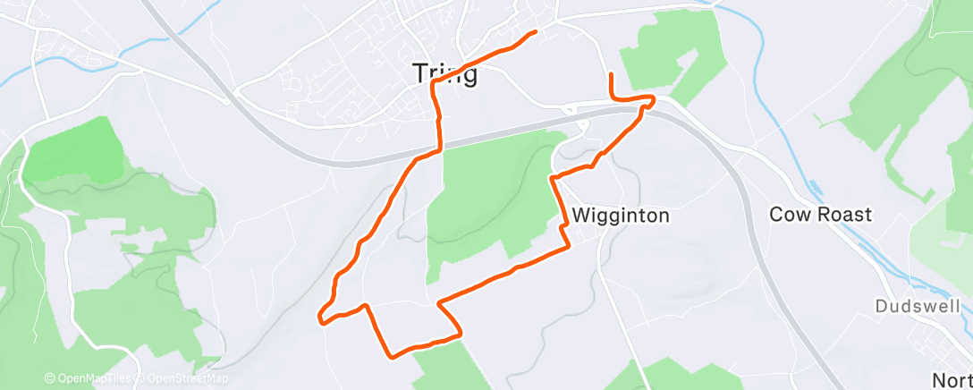 Map of the activity, Boxing Day chugging