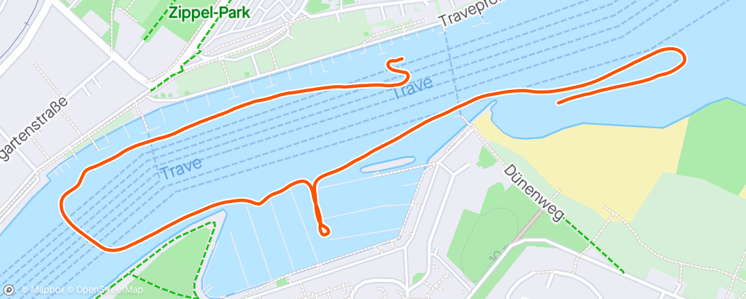 Map of the activity, Kayakfahrt am Morgen