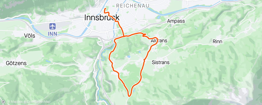 Map of the activity, Innsbruck climbing on the Friday Yak Attack