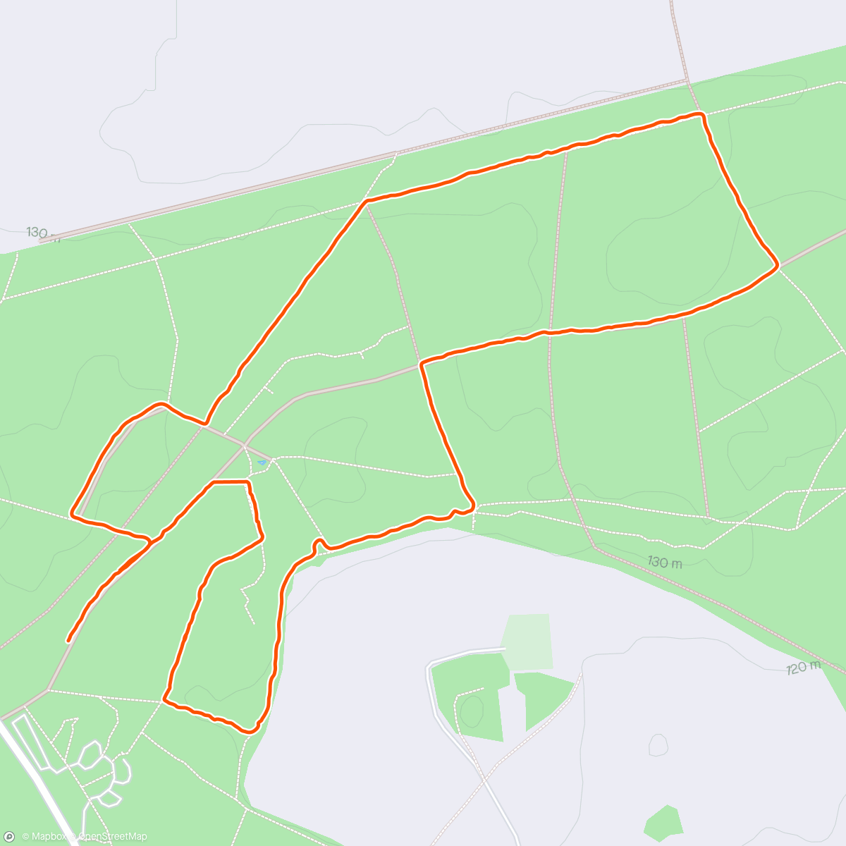 Map of the activity, Park Run/Walk/Carry with Hugh & Finn