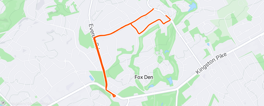 Map of the activity, Run/Walk to Gym