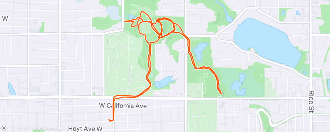 Map of the activity, Morning Trail Run